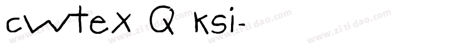 cwtex q ksi字体转换